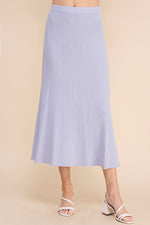 KNITTED TEXTURED RIB A - LINE SKIRT - Las Olas