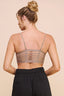 LASER CUT SCALLOP EDGE TEXTURED MESH BRALETTE W/ADJUSTABLE STRAPS - Las Olas