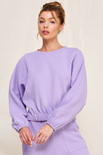 LONG SLEEVE DOLMAN KNIT JACUARD PULLOVER - Las Olas