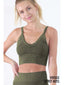 VINTAGE RIBBED V-NECK BRA TOP - Las Olas