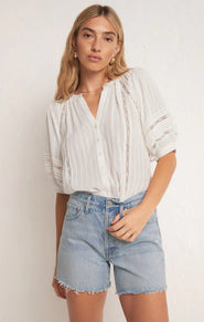 ELLIOT LACE INSET TOP - Las Olas