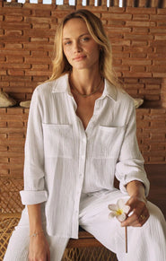 KAILI GAUZE BUTTON UP - Las Olas