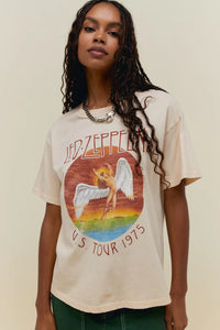 LED ZEPPELIN TOUR 1975 BOYFRIEND TEE - Las Olas