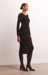 LIZA SWEATER MESH MIDI DRESS - Las Olas