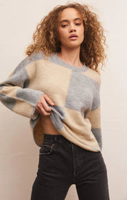 ROSI BLOCKED SWEATER - Las Olas