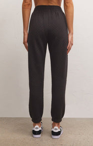 SLIM QUILTED JOGGER BLACK - Las Olas