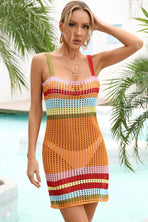 STRIPE PATTERN CAMI STYLE BEACH COVERUP - Las Olas